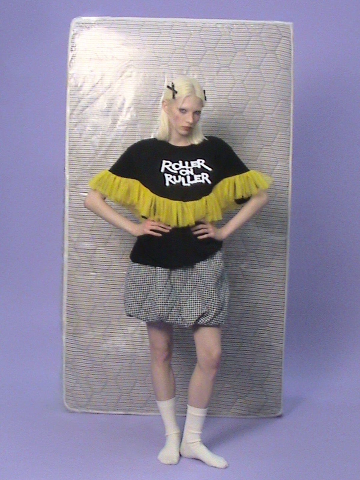 Tulle-Track Tee - Noir Lemon