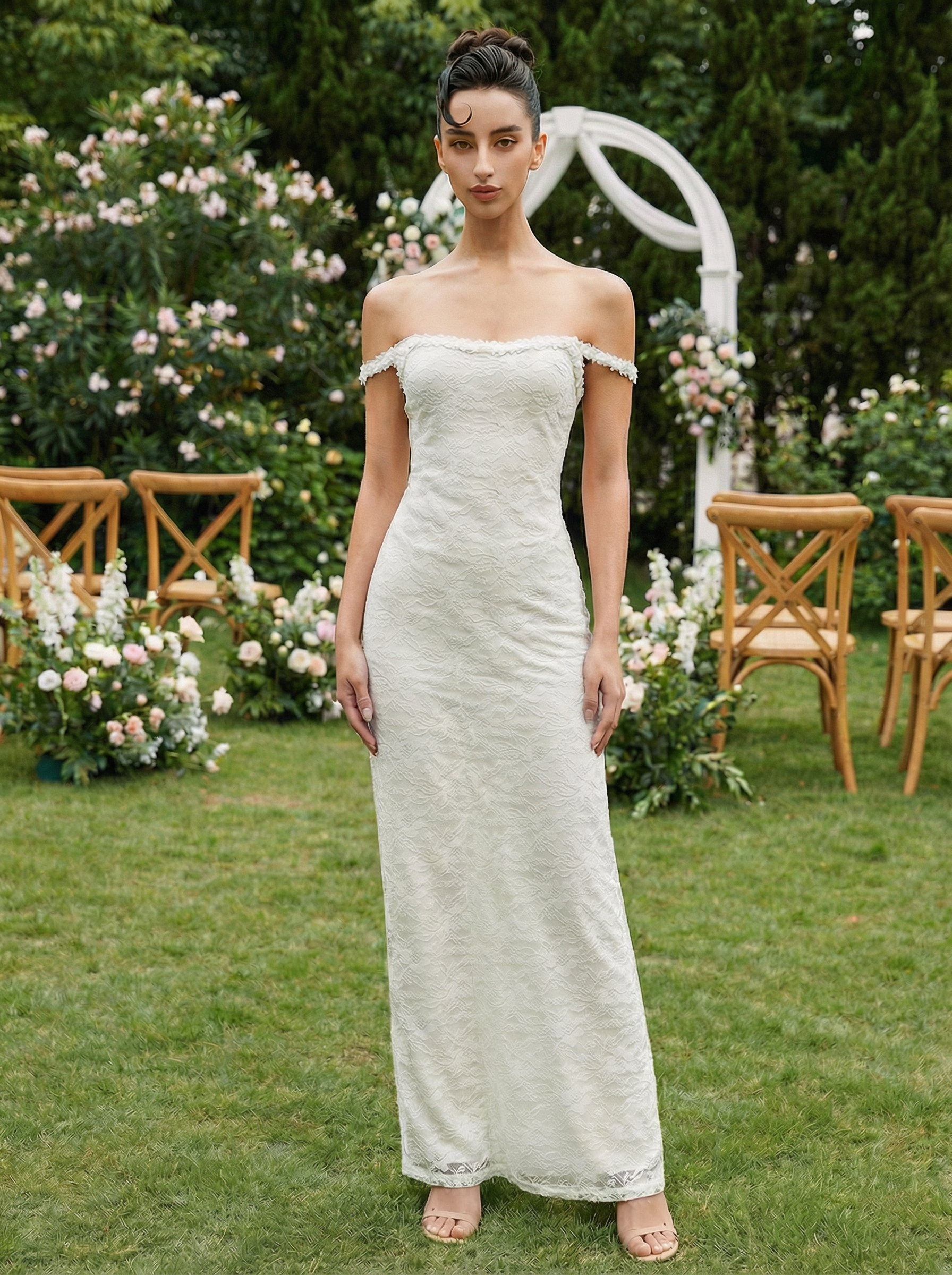 Veil Static Dress - Ivory Pearl