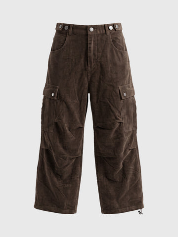Weekday Outdoor Wide-leg Multi-Pocket Cargo Pants - Brown