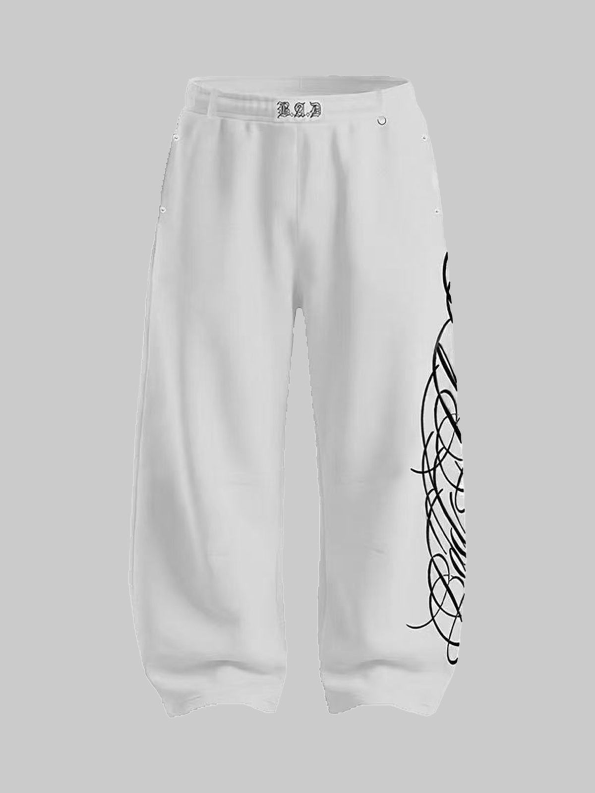 American Club Wide-leg Side-Stripe Track Maxi Pants - White