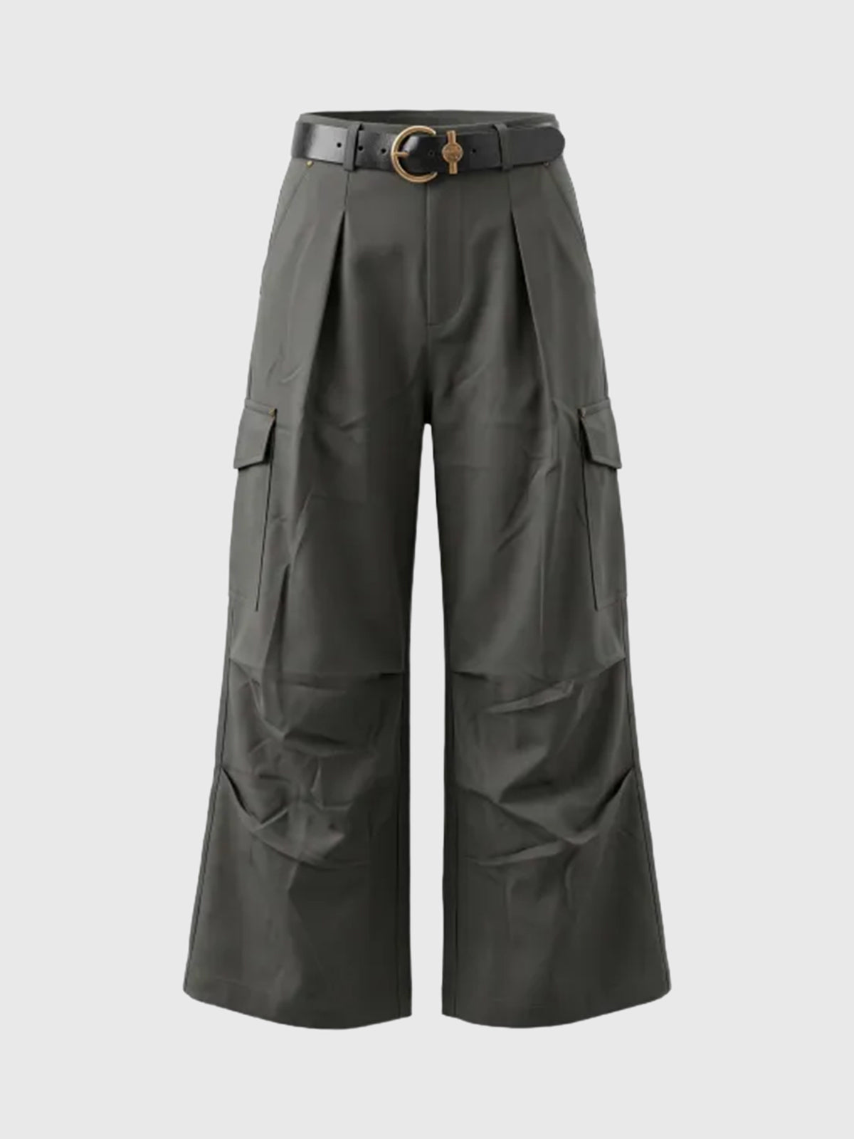 Weekday Outdoor Wide-leg Multi-Pocket Cargo Maxi Pants - Green