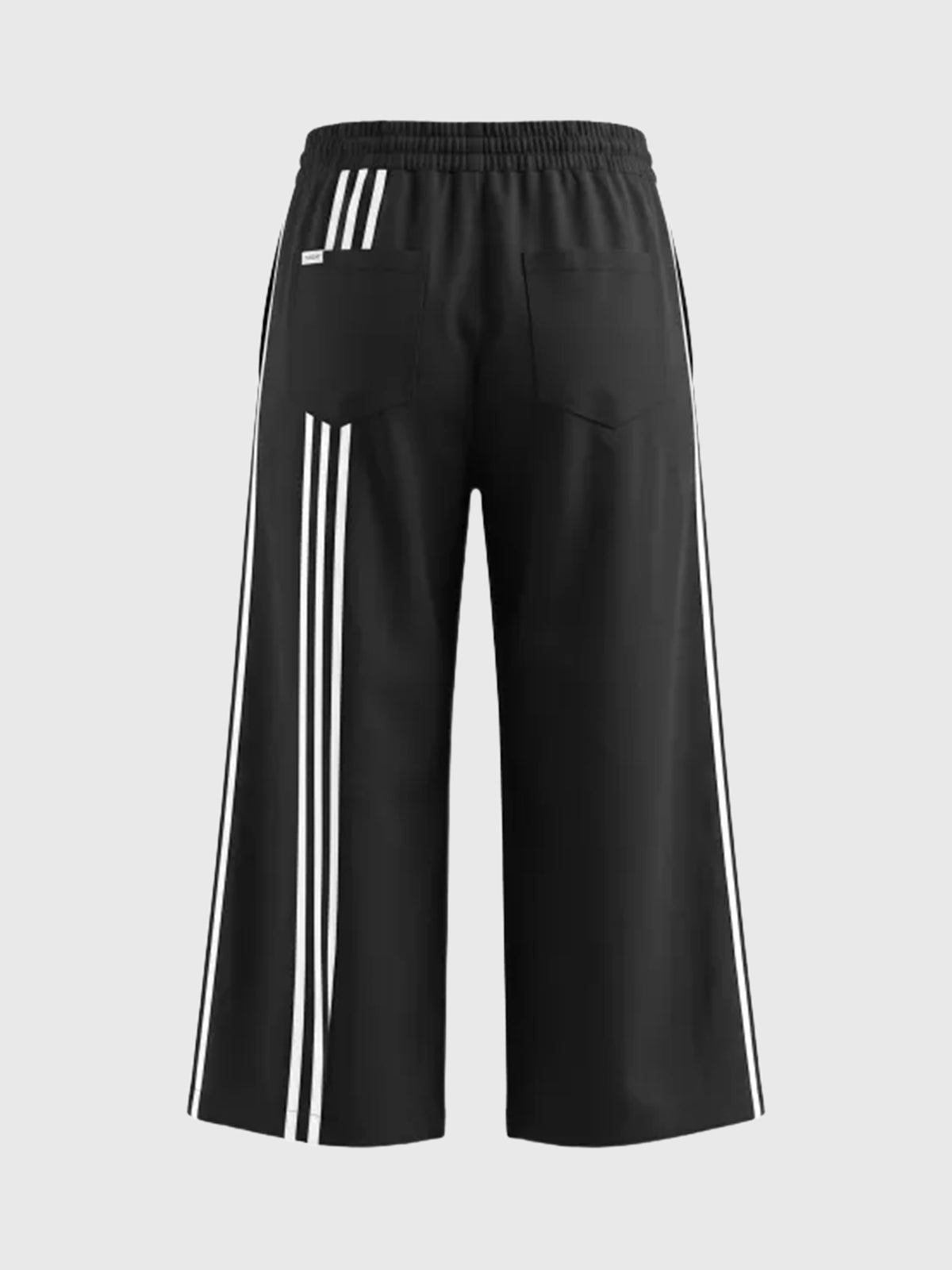 American Club Wide-leg Side-Stripe Track Maxi Pants - Black