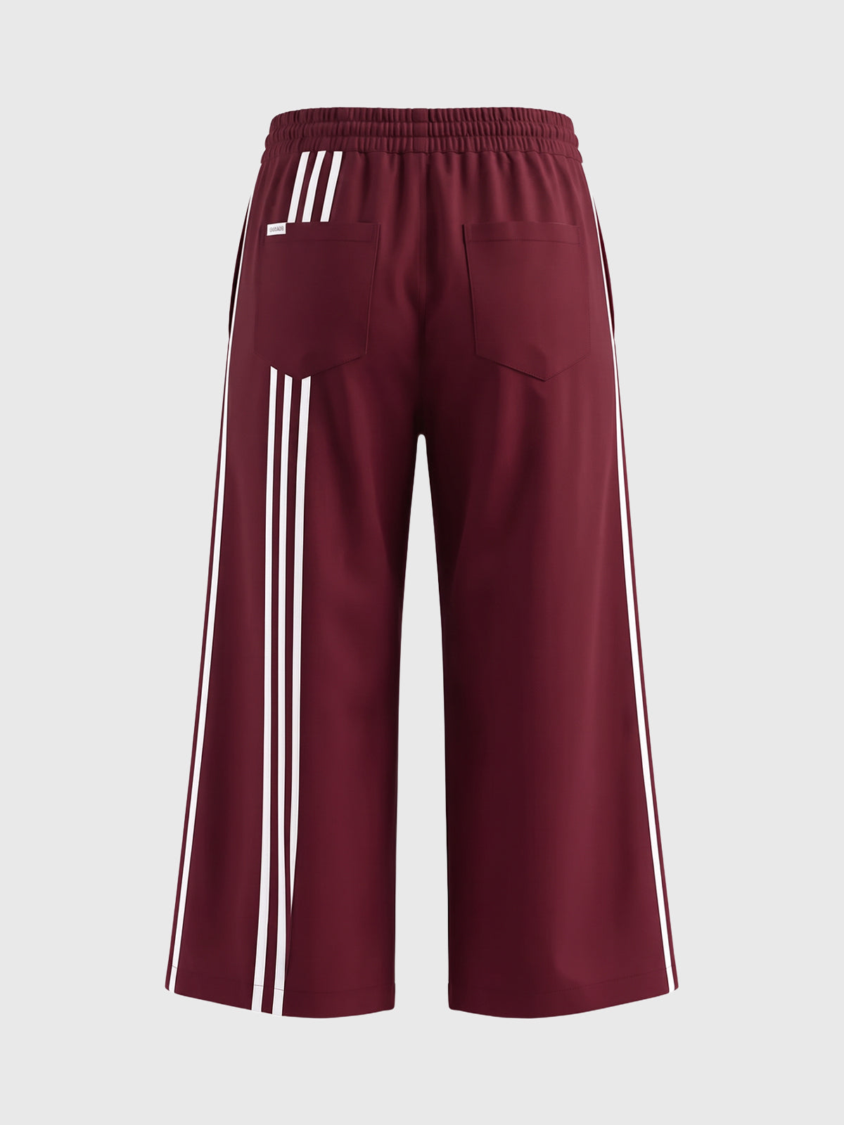 American Club Wide-leg Side-Stripe Track Maxi Pants - Red