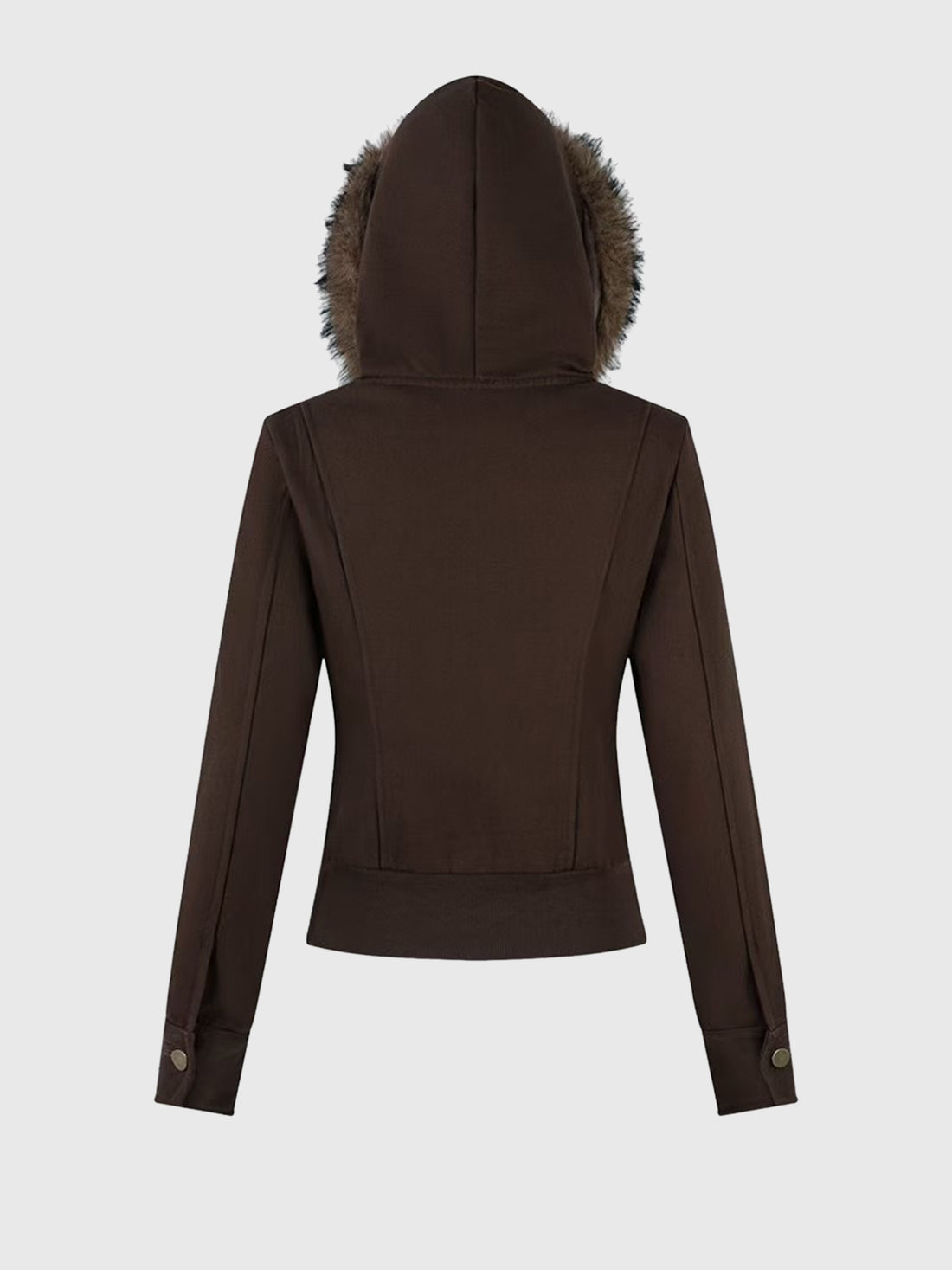 Evening Frame Leather Jacket – Chestnut Brown