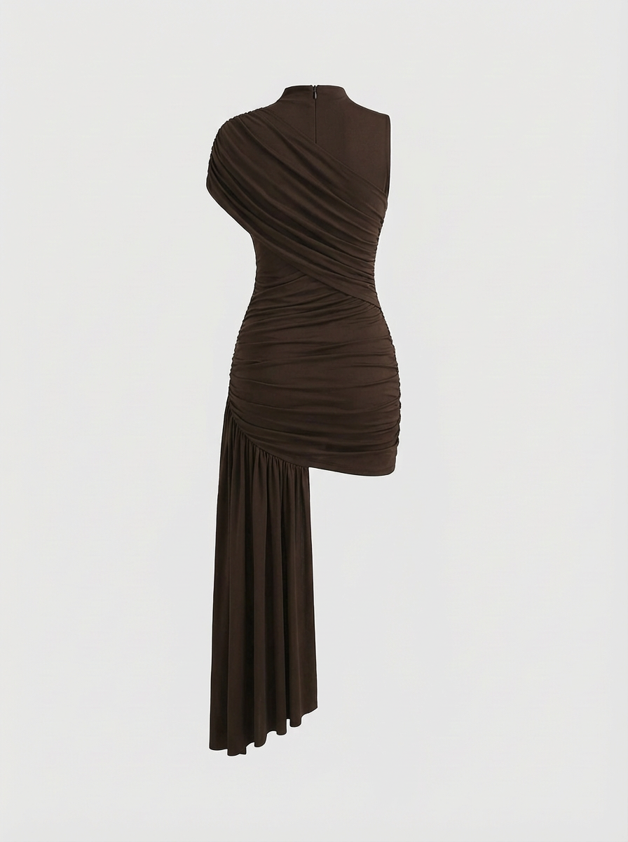 Tilt Muse Mini Dress - Rust Brown