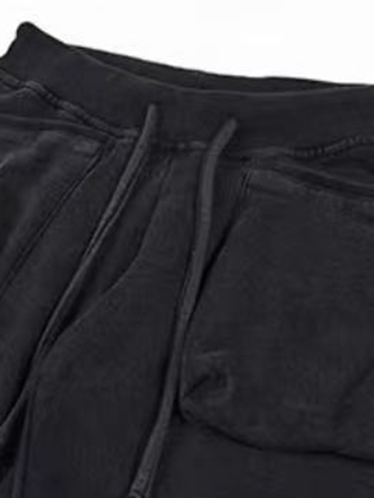 Co-ed Dorm Skimming Multi-Pocket Utility Maxi Pants - Black