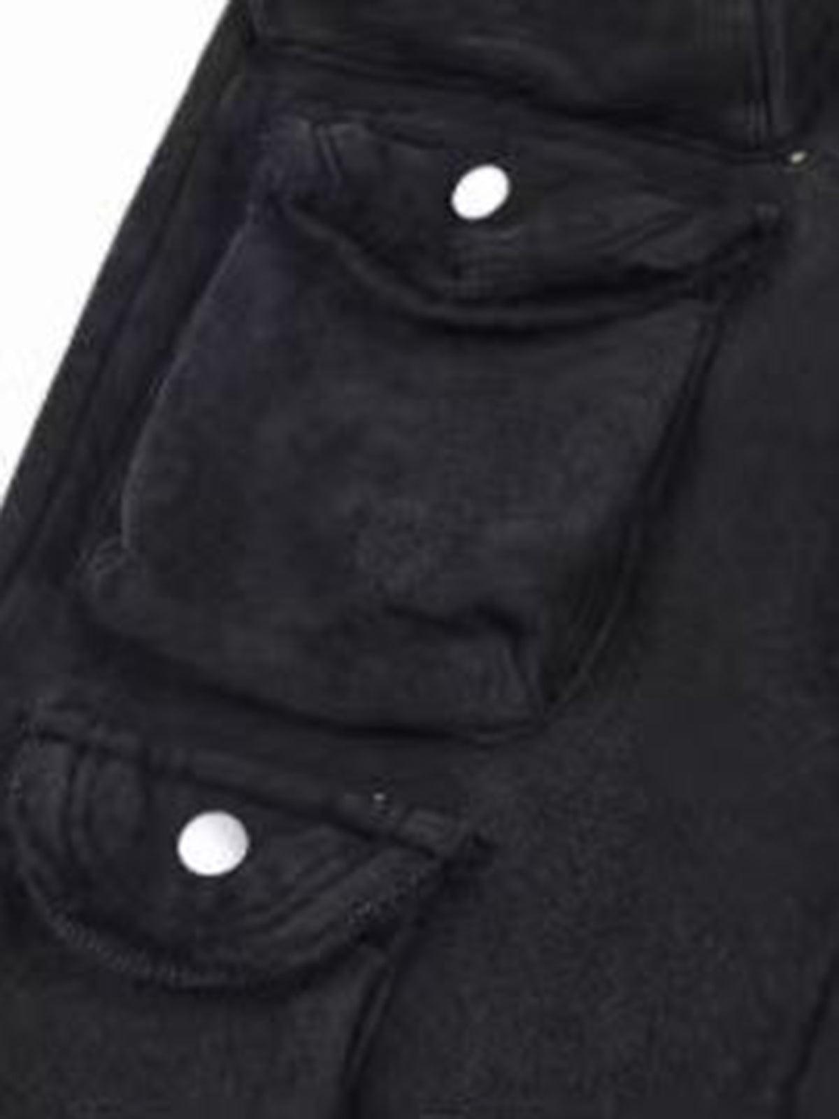 Co-ed Dorm Skimming Multi-Pocket Utility Maxi Pants - Black