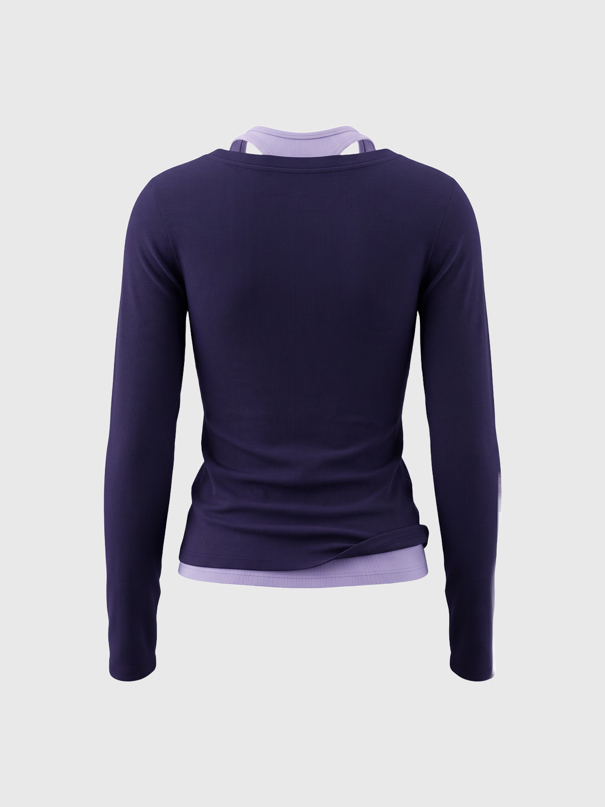 American Club Skimming Graphic Print Long Sleeve Top - Blue
