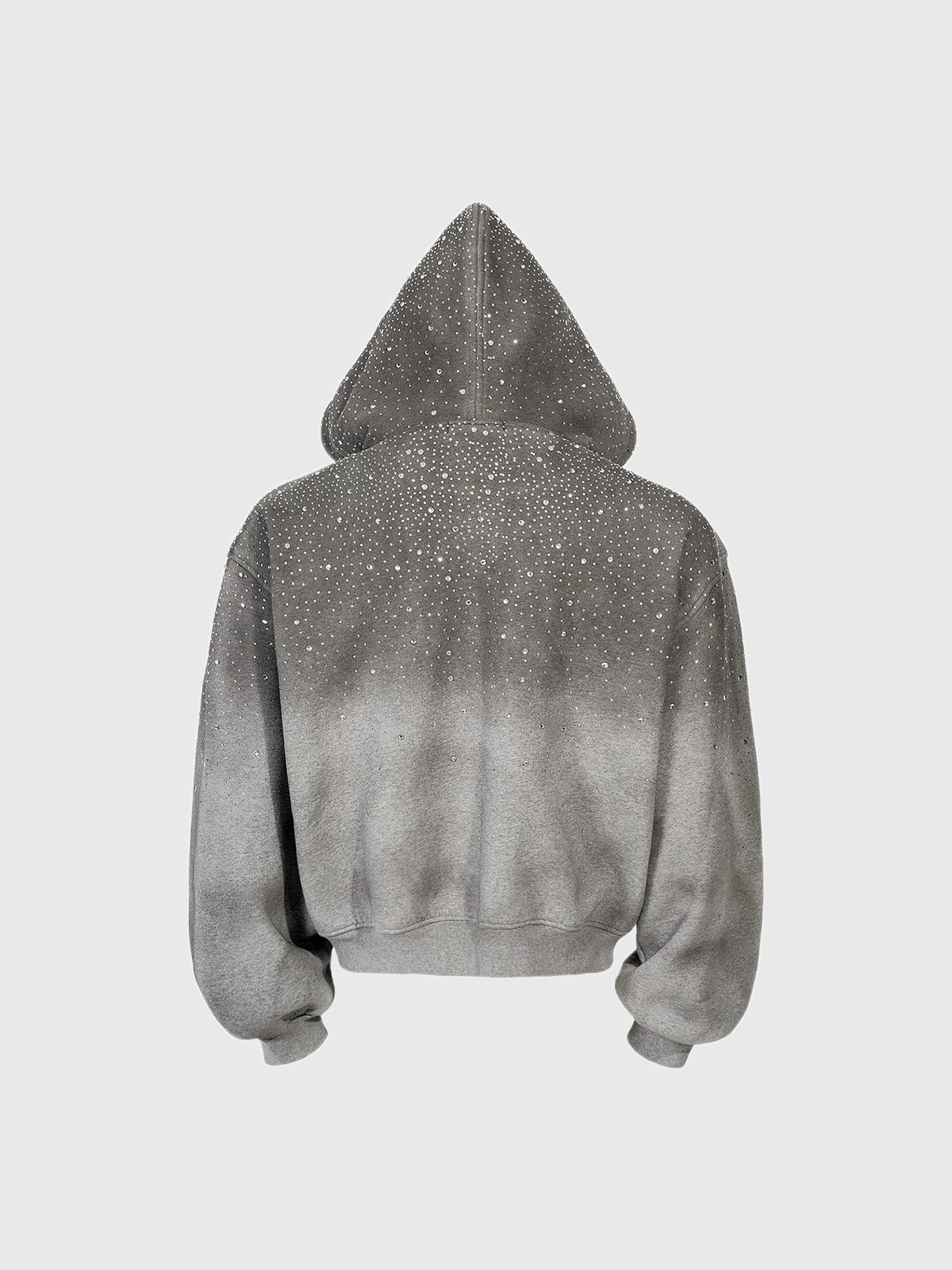 American Club Baggy Star Graphic Hooded Top - Grey