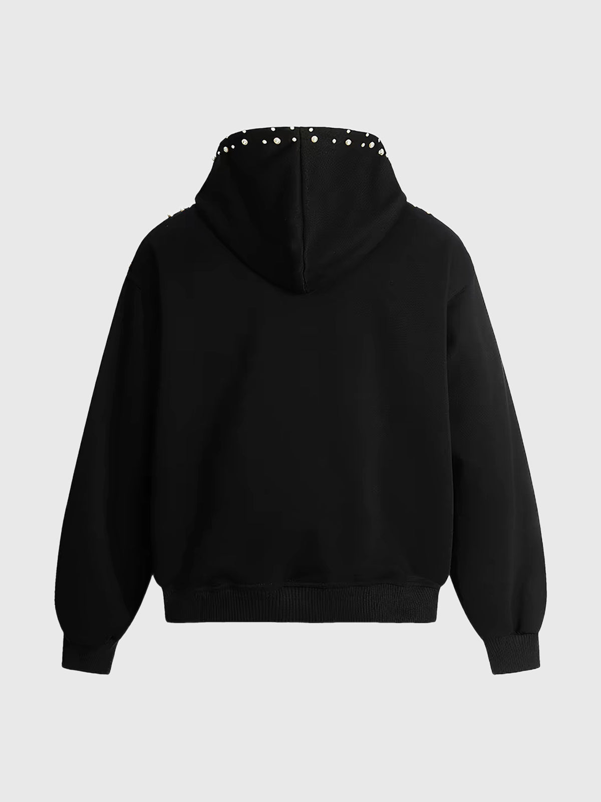 Weekday Outdoor Baggy Minimalist Zip Hooded Top - Black