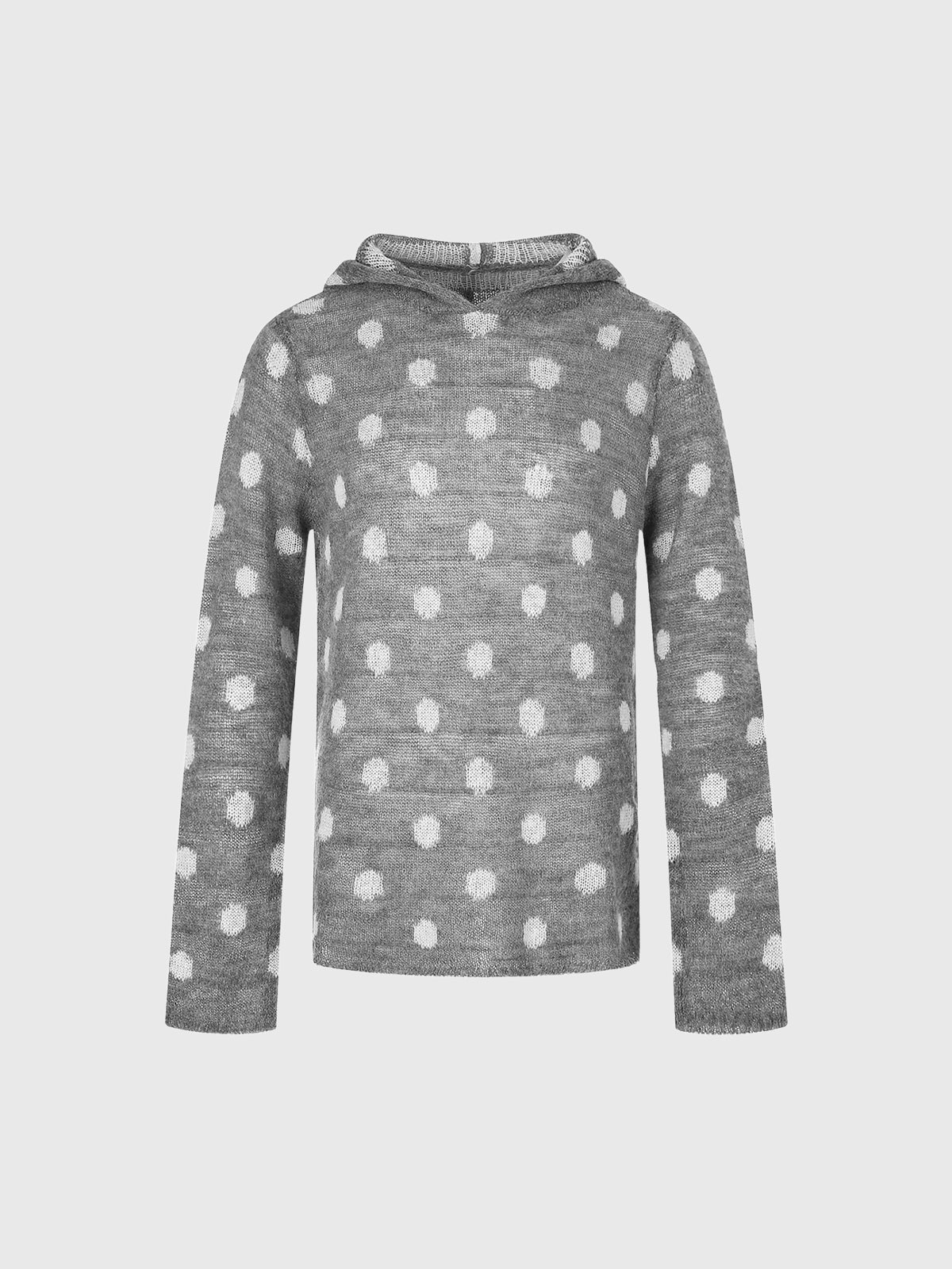 Brick Lane Skimming Patterned Crewneck Knit Sweater - Blue