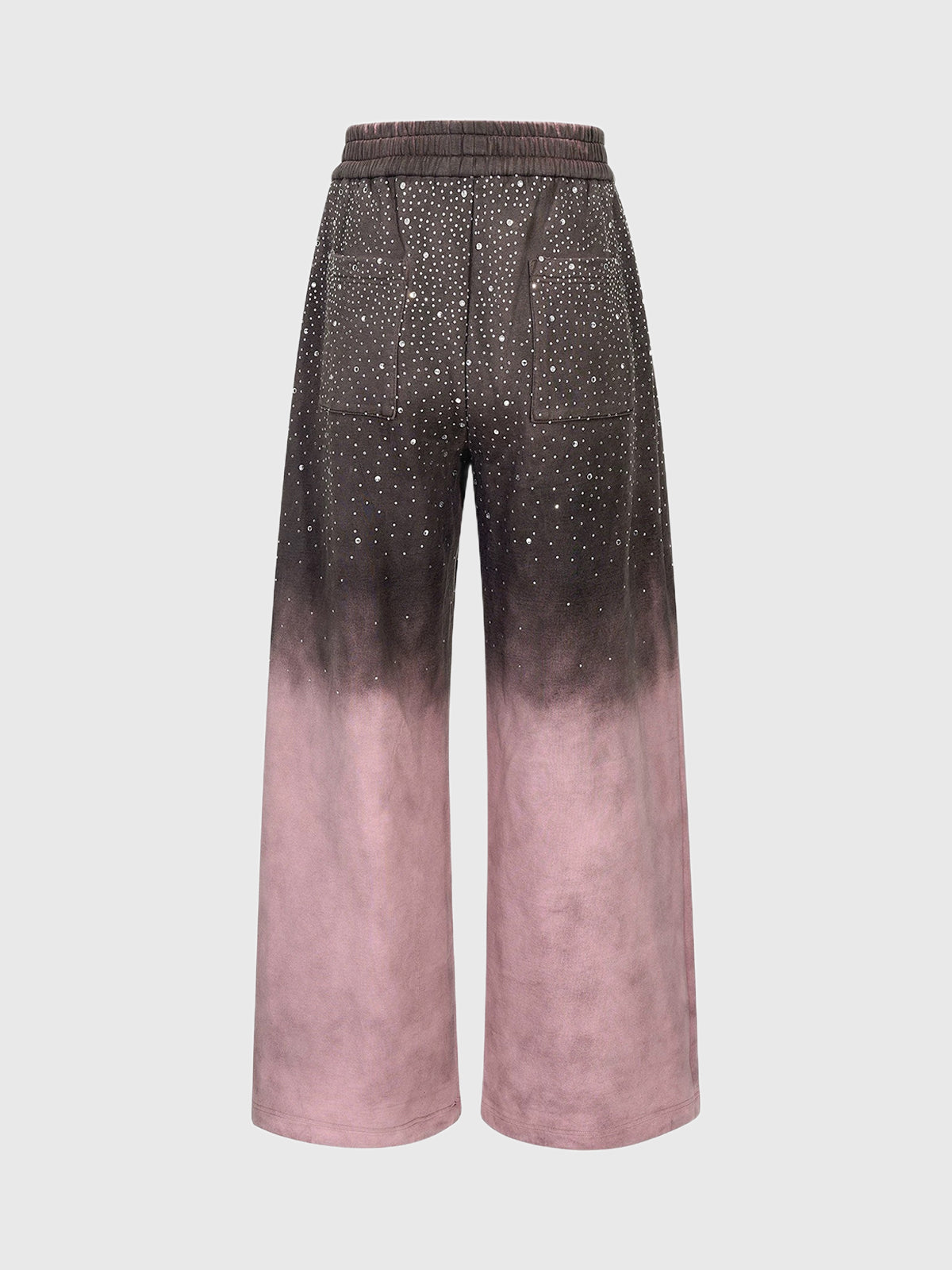 American Club Wide-leg Star Graphic Sweatpants Maxi Pants - Pink