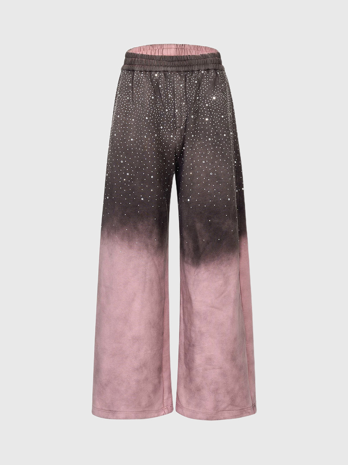American Club Wide-leg Star Graphic Sweatpants Maxi Pants - Pink