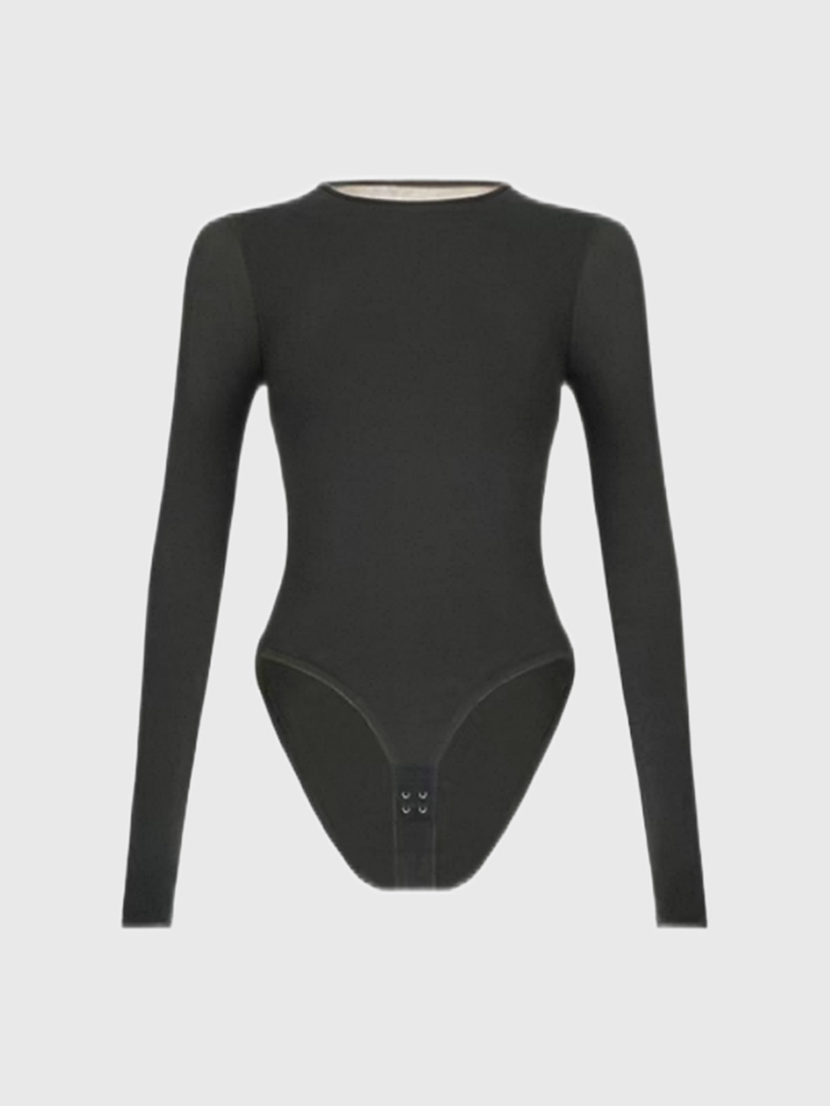 American Club Skimming Button-front Long Sleeve Top - White