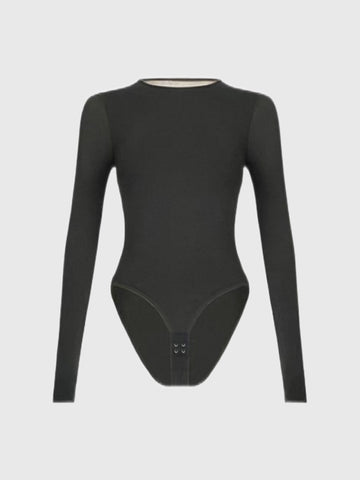 American Club Skimming Button-front Long Sleeve Top - White