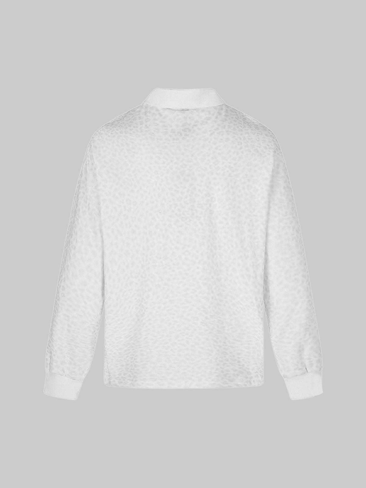 American Club Skimming Graphic Print Long Sleeve Top - White