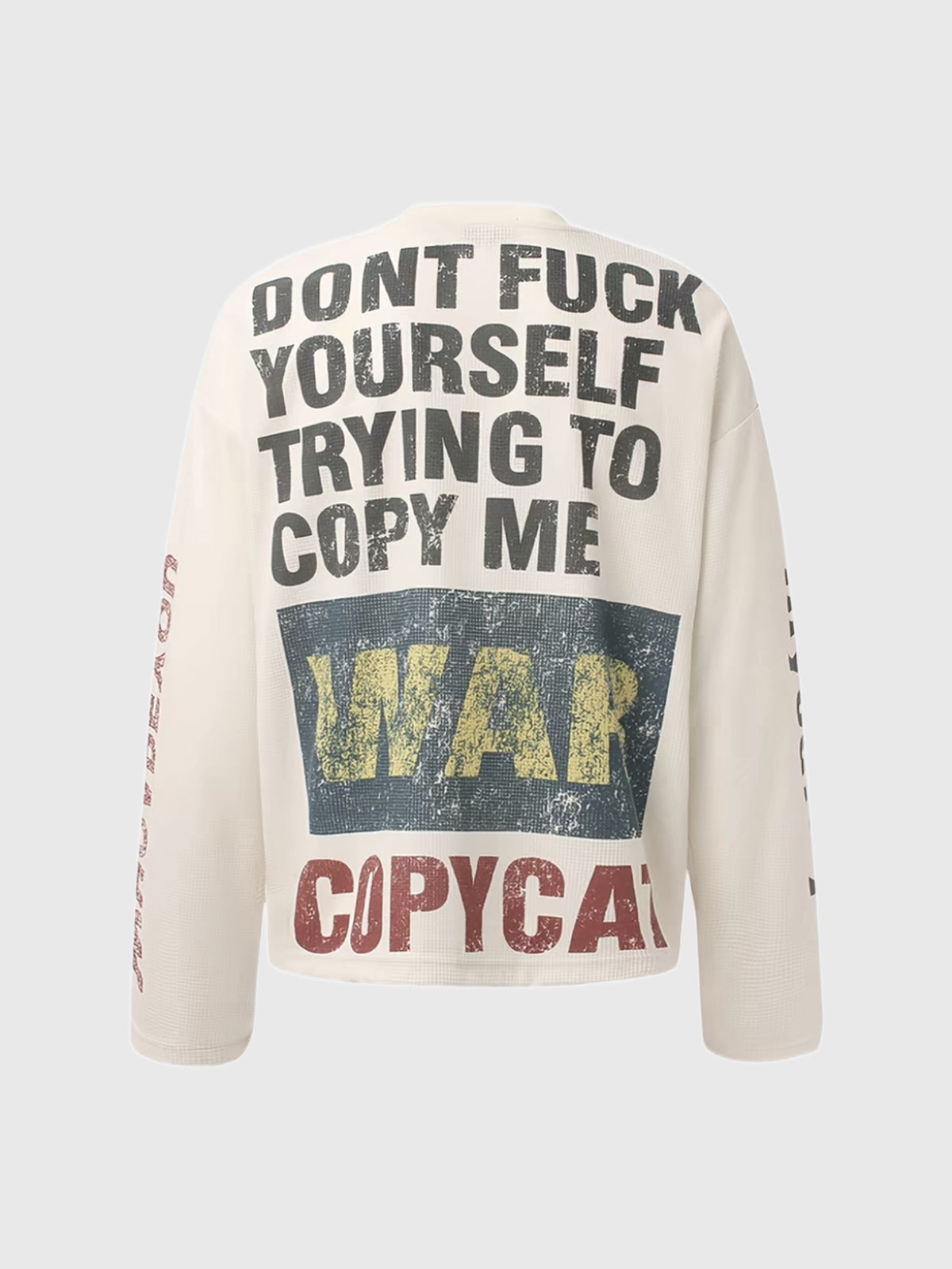 American Club Baggy Collegiate Graphic Sweatshirt Top - White