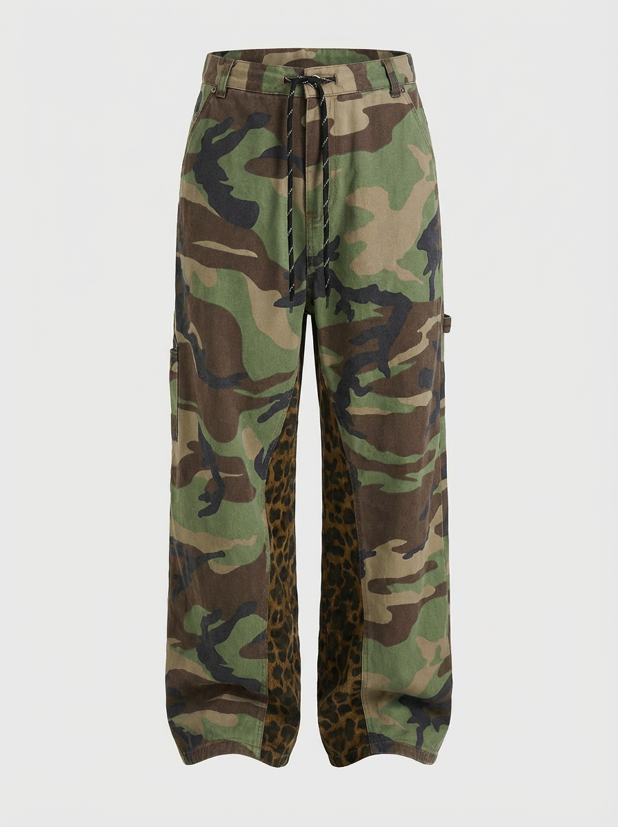 Wild Merge Cargo Pants - Camo Leopard
