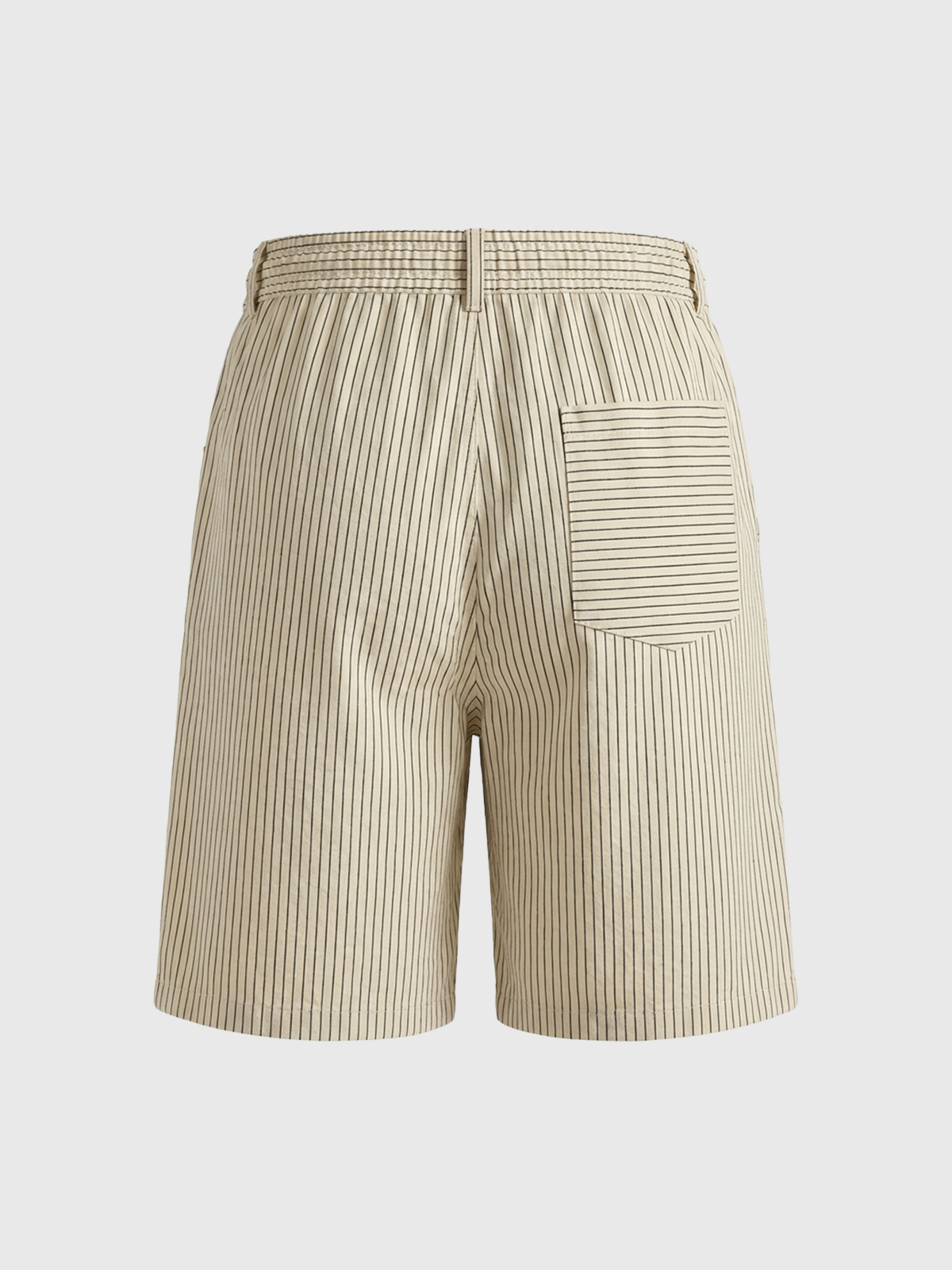 Co-ed Dorm Baggy Wave Stripe Shorts - Khaki