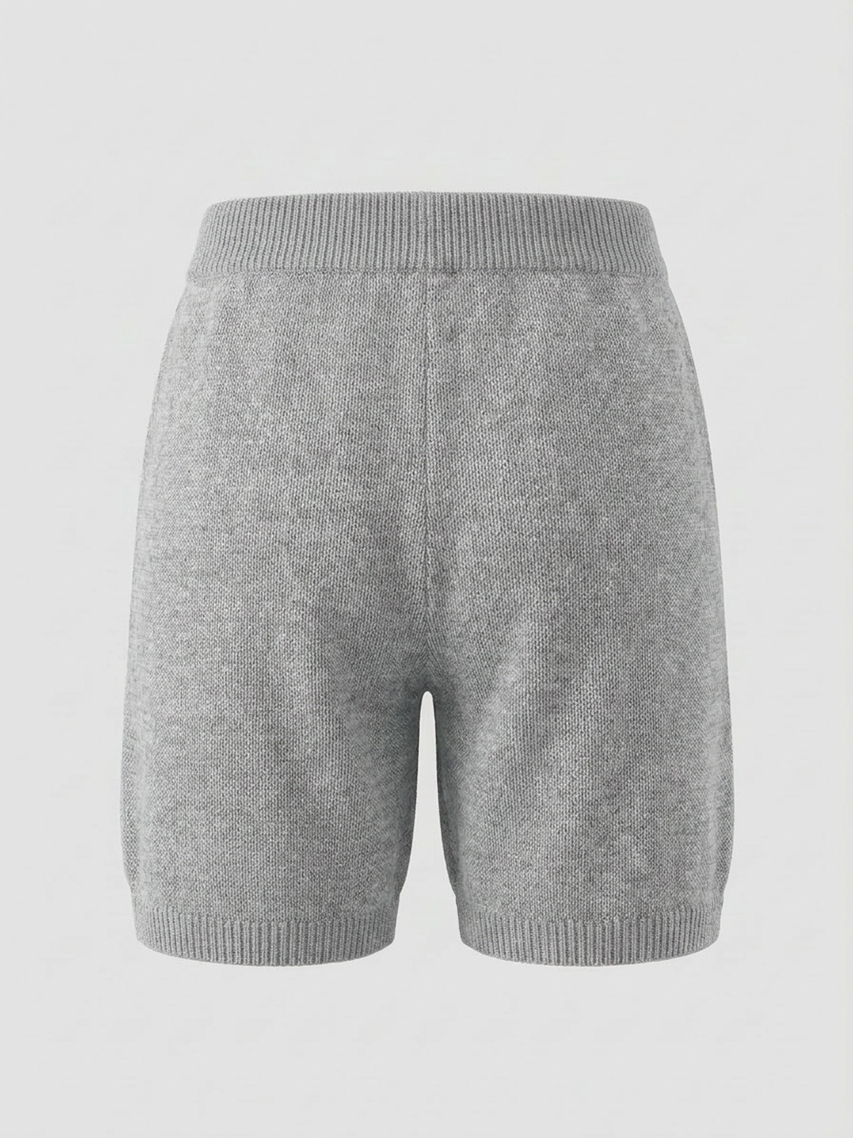 Brick Lane Fuzzy Polo Collar Top and Shorts Set - Grey
