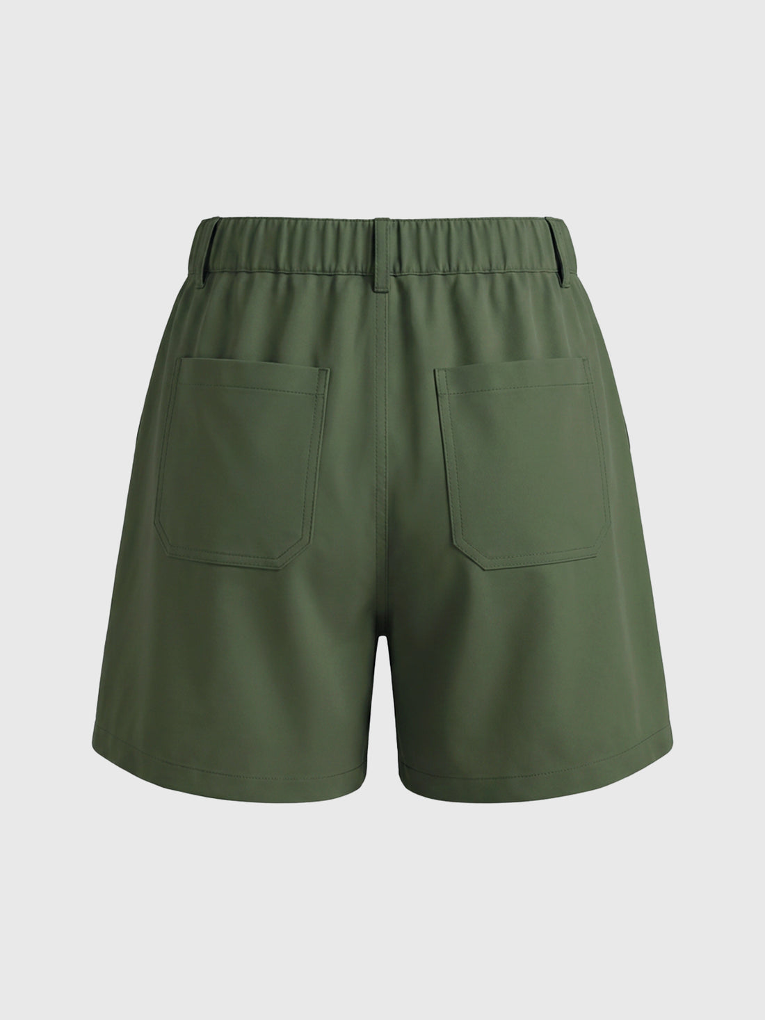 Brick Lane High-Waisted Pocket Cargo Shorts - Green