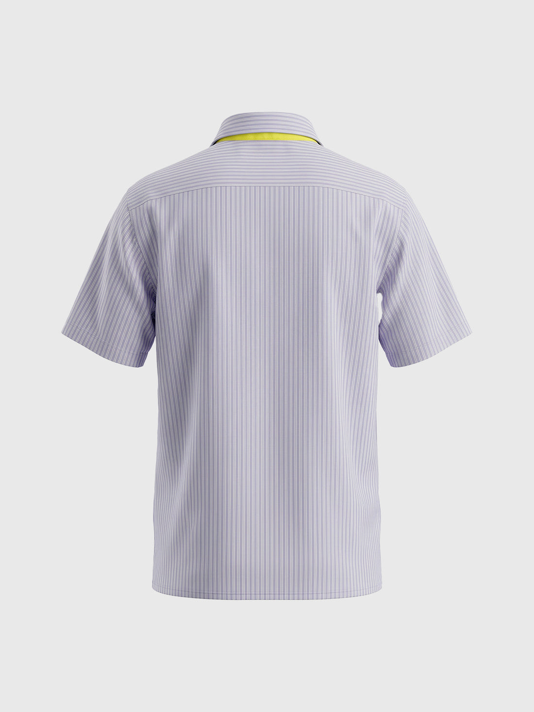 Co-ed Dorm Contrast Striped Baggy Shirt - Purple