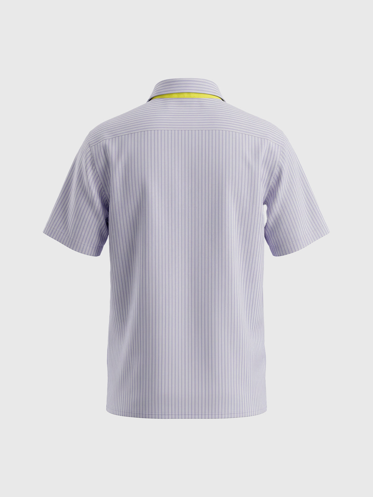 Co-ed Dorm Contrast Striped Baggy Shirt - Purple