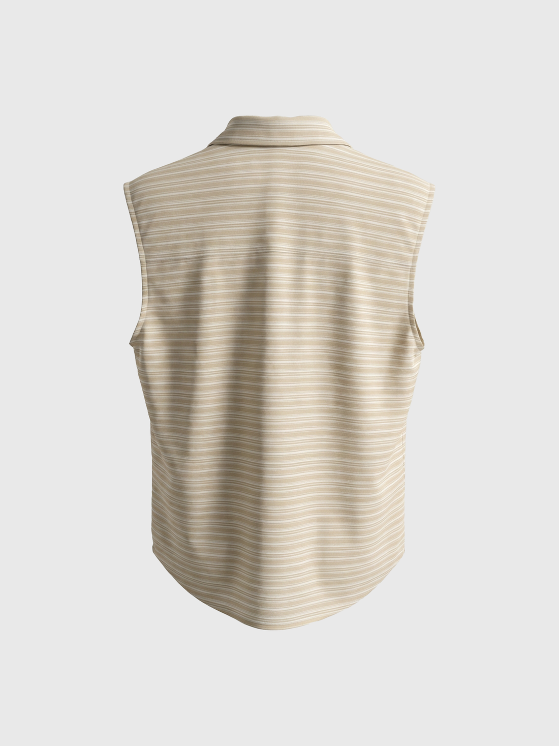 Co-ed Dorm Baggy Stripe Sleeveless Shirt - Khaki