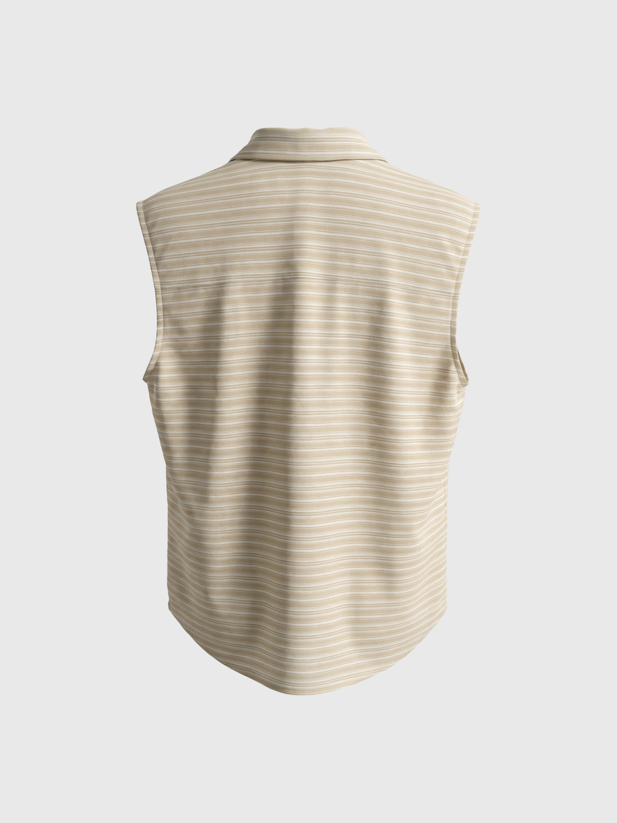 Co-ed Dorm Baggy Stripe Sleeveless Shirt - Khaki