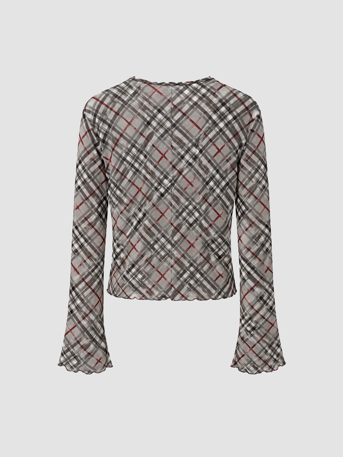 Brick Lane Animal Print V-Neck Long Sleeve Tee - Brown/Black