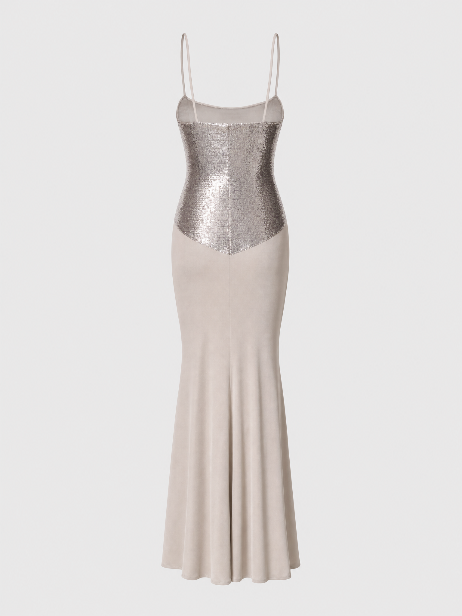 Liquid Gold Sequin Dress - Champagne Beige
