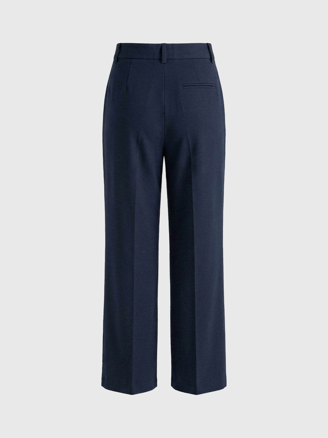Dolled Office High-Waisted Straight-Leg Trousers - Blue
