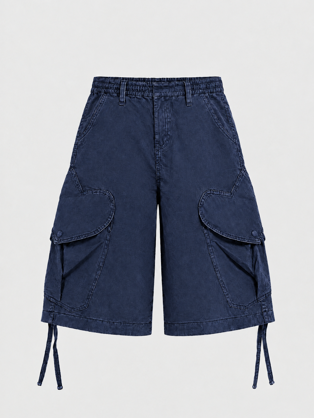 Weekday Outdoor Contrast Waistband Relaxed Utility Shorts - Navy Blue
