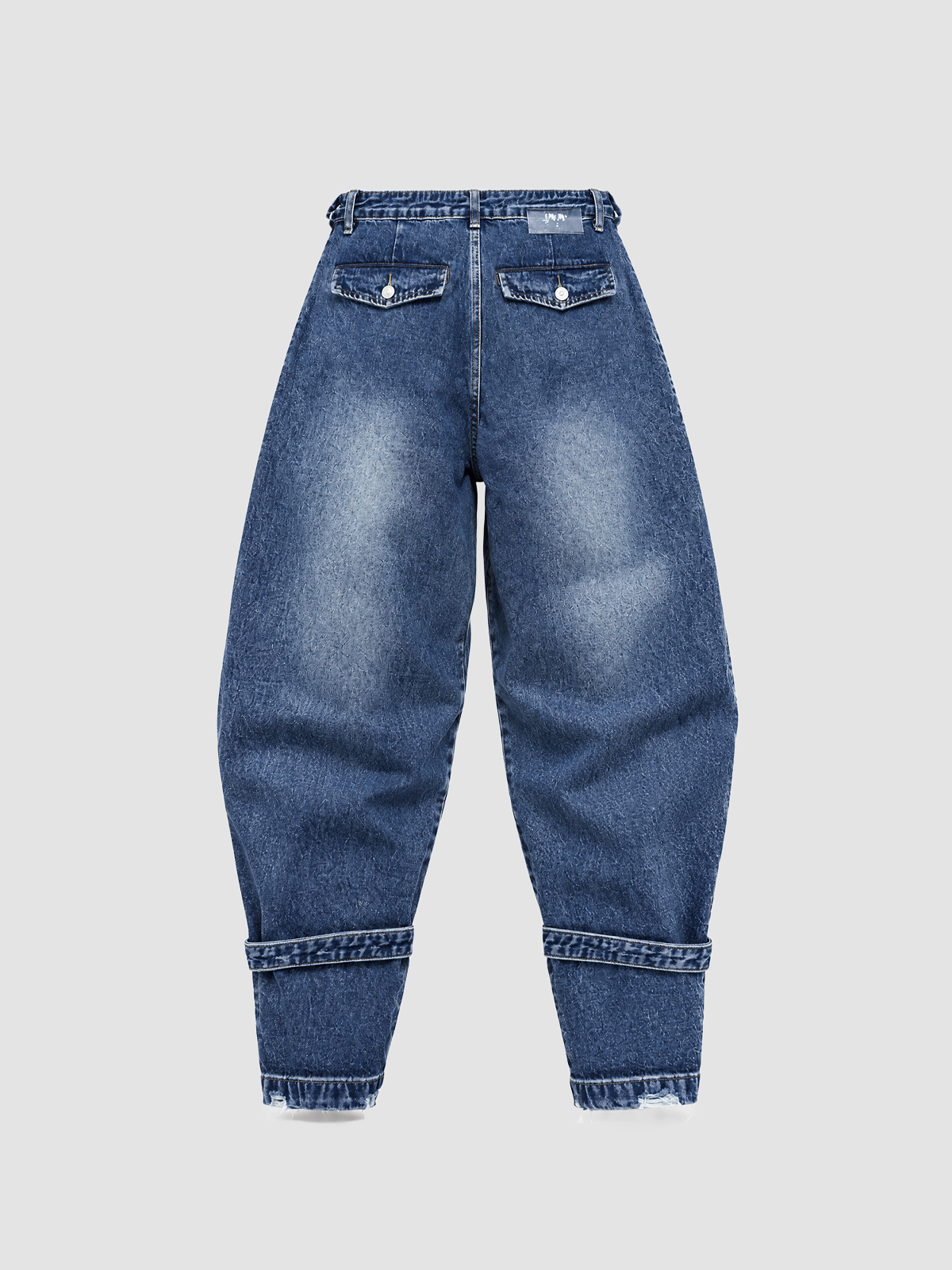 Brick Lane Tapered Paneled Denim Maxi Pants - Vintage Blue