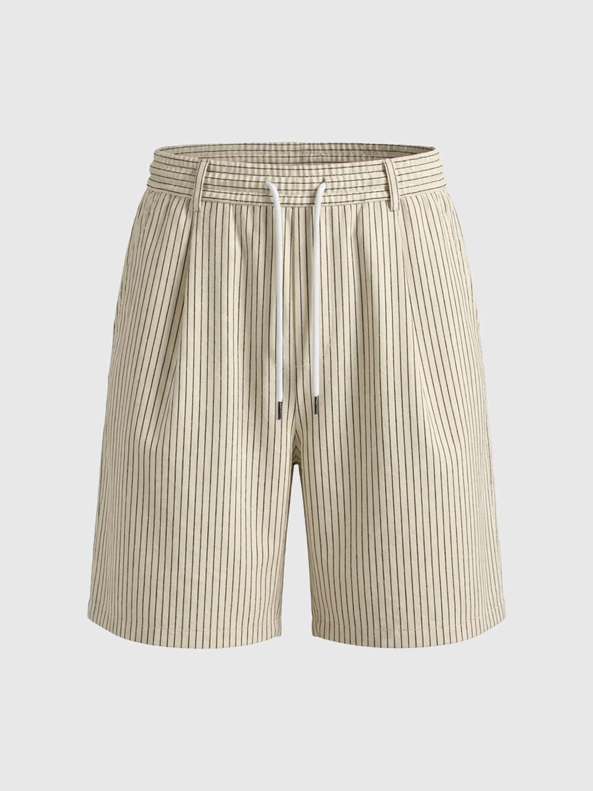Co-ed Dorm Baggy Wave Stripe Shorts - Khaki
