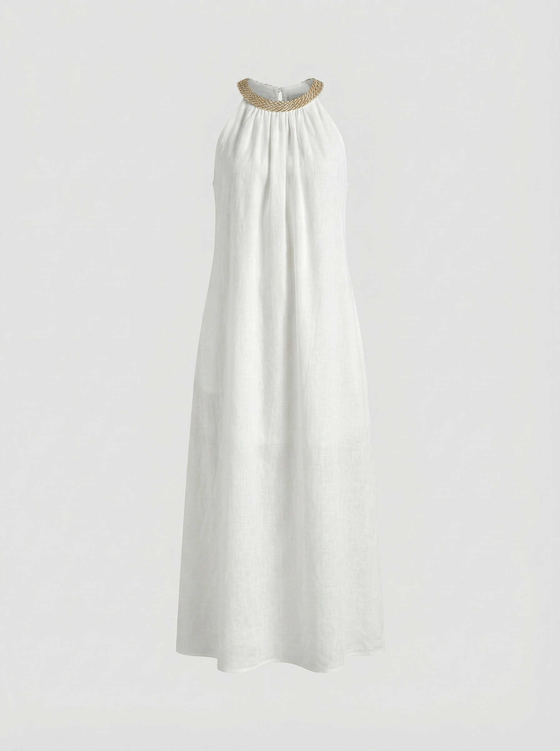 Air Swing A-Line Dress - Ivory White