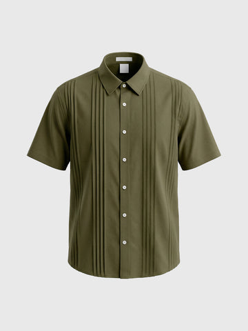 Co-ed Dorm Cargo Boxy Shirt - Olive Moss