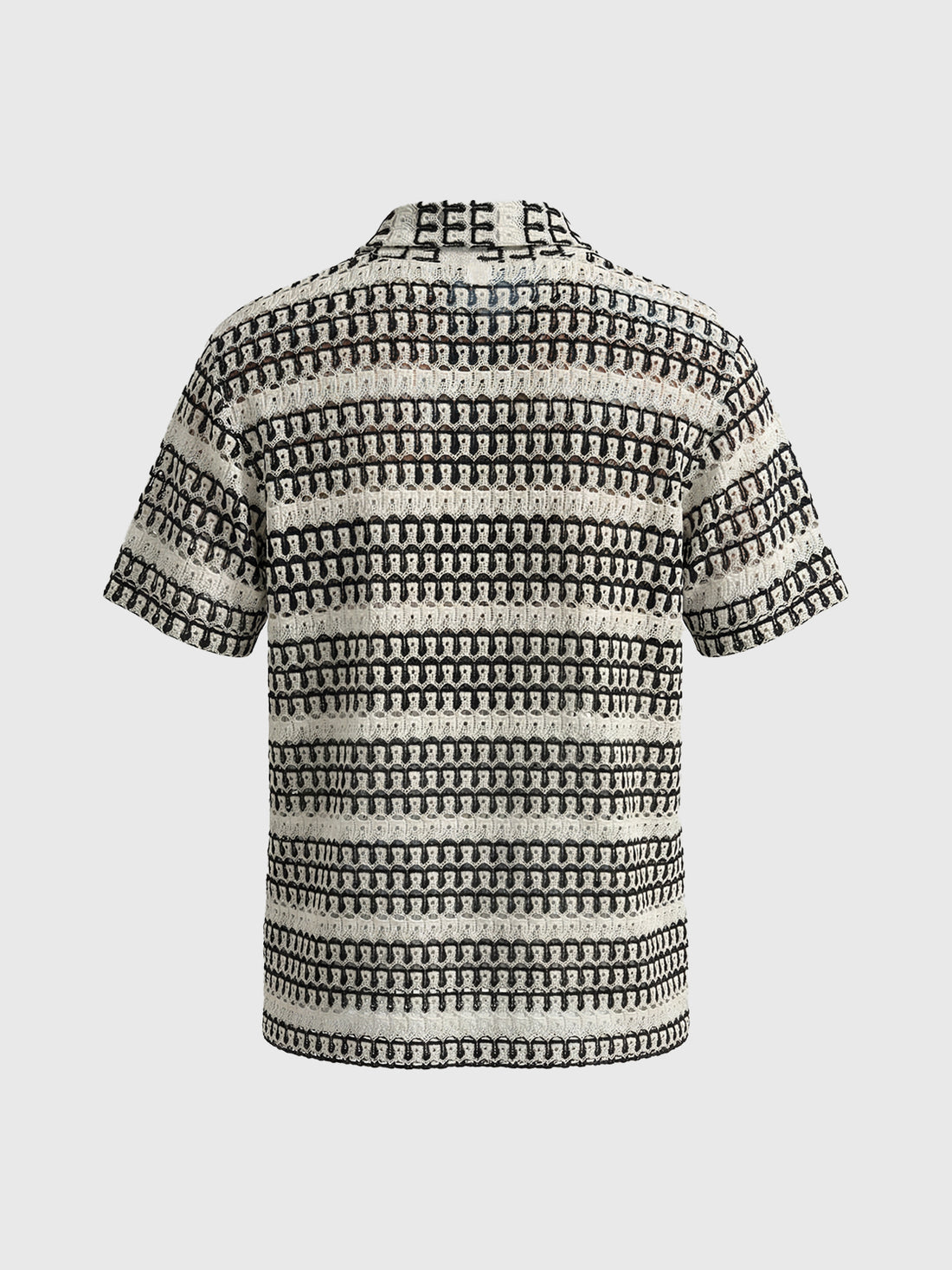 Co-ed Dorm Cutout Baggy Shirt - Mono Stripe