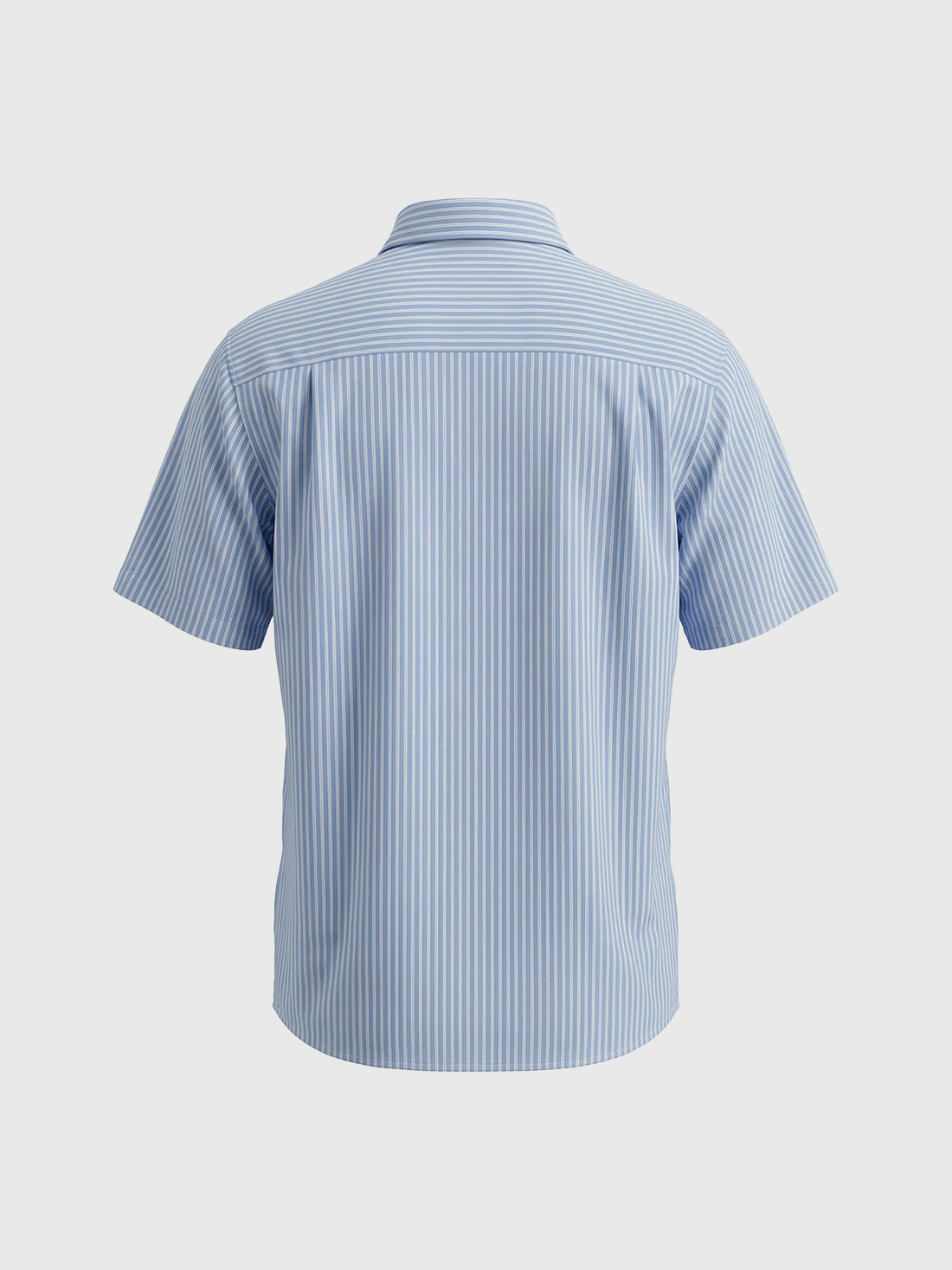 Co-ed Dorm Striped Contrast Baggy Shirt - Blue