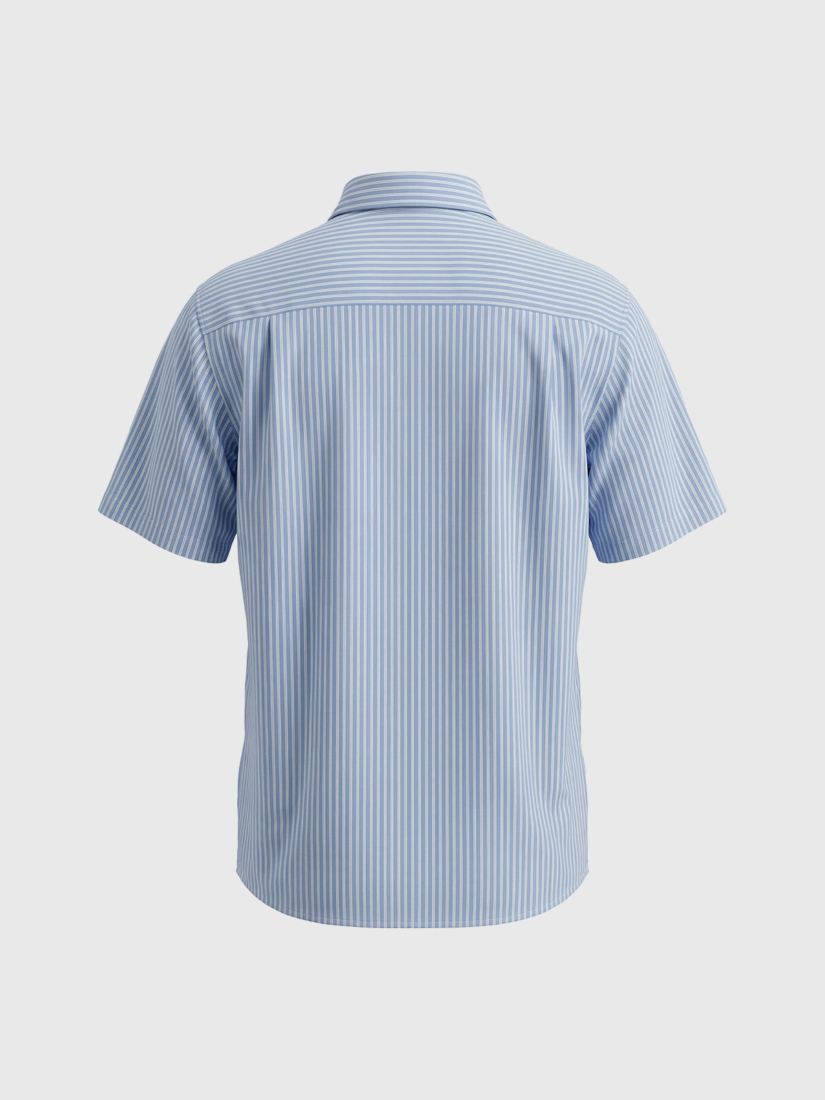 Co-ed Dorm Striped Contrast Baggy Shirt - Blue