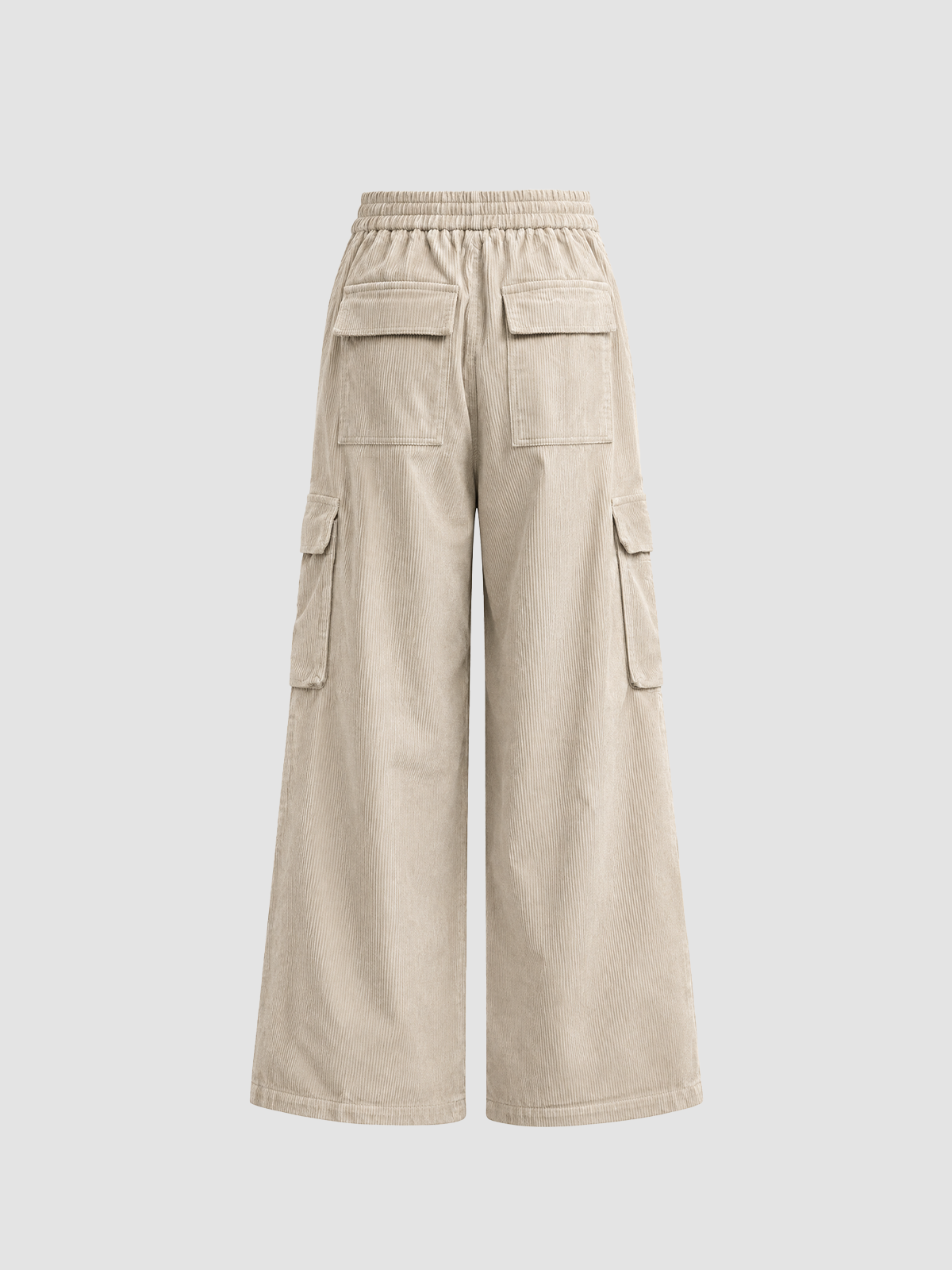 Brick Lane Distressed Wash Wide-Leg Maxi Pants - Light Grey