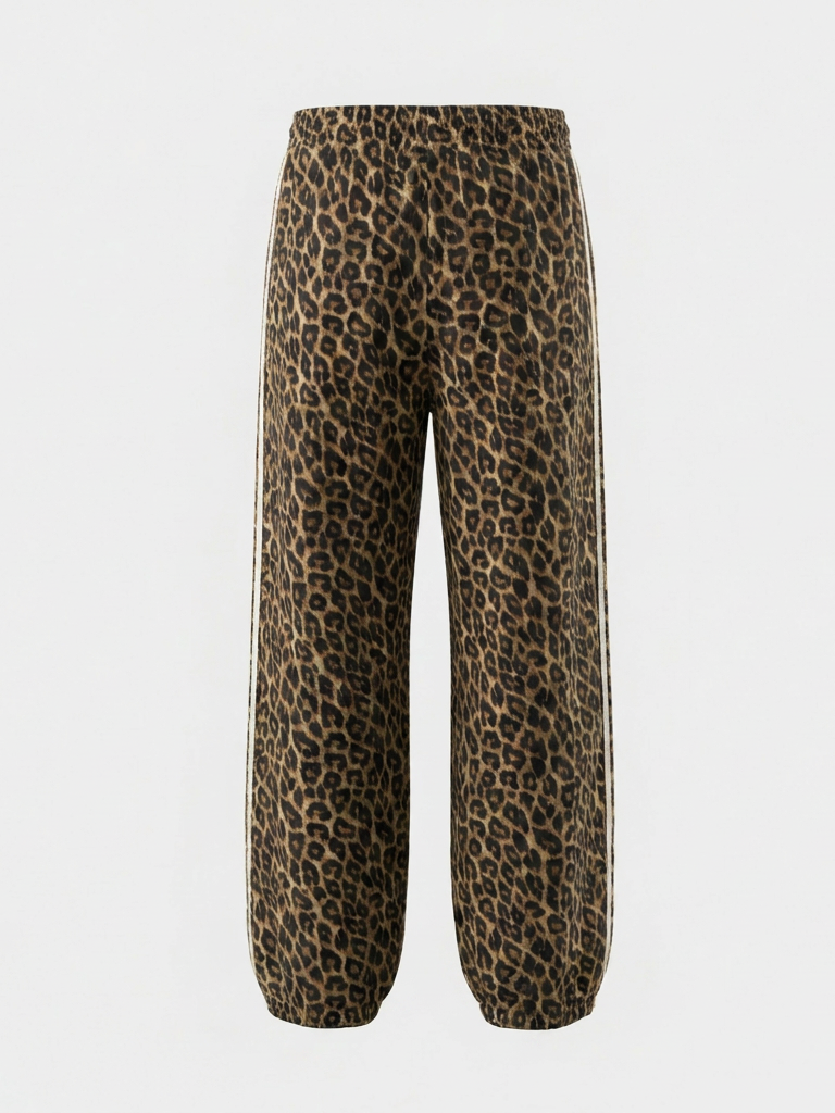 Brick Lane Wide-leg Leopard Print Festival Pants - Brown