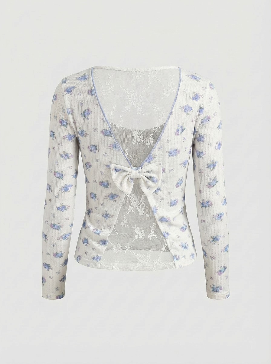 Love Me Carefully Sleeve Top - Sky White