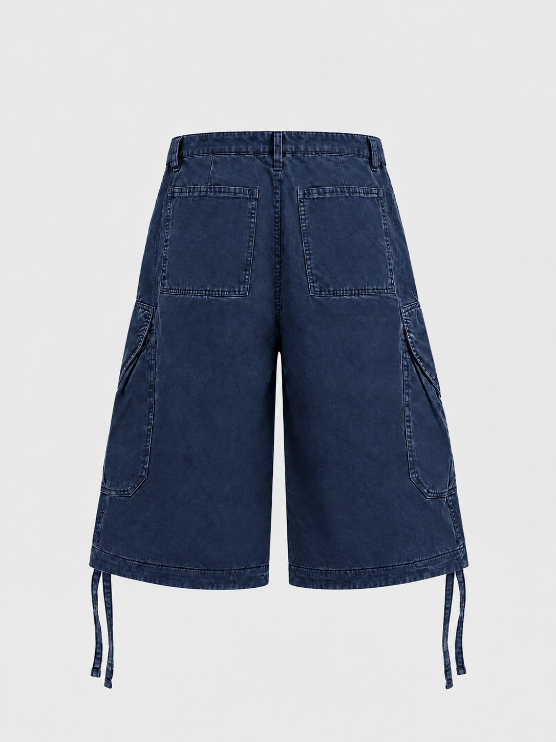 Weekday Outdoor Contrast Waistband Relaxed Utility Shorts - Navy Blue