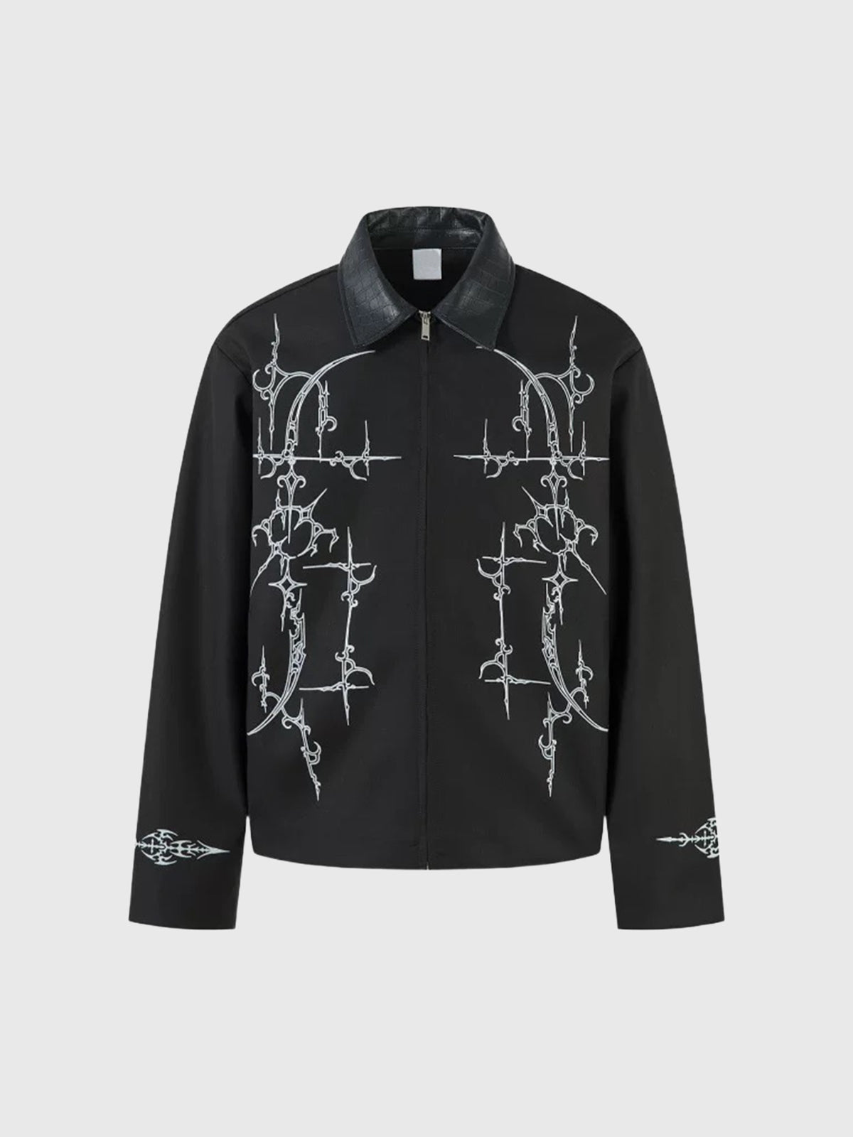 Co-ed Dorm Baggy Seamed Workwear Jacket - Black