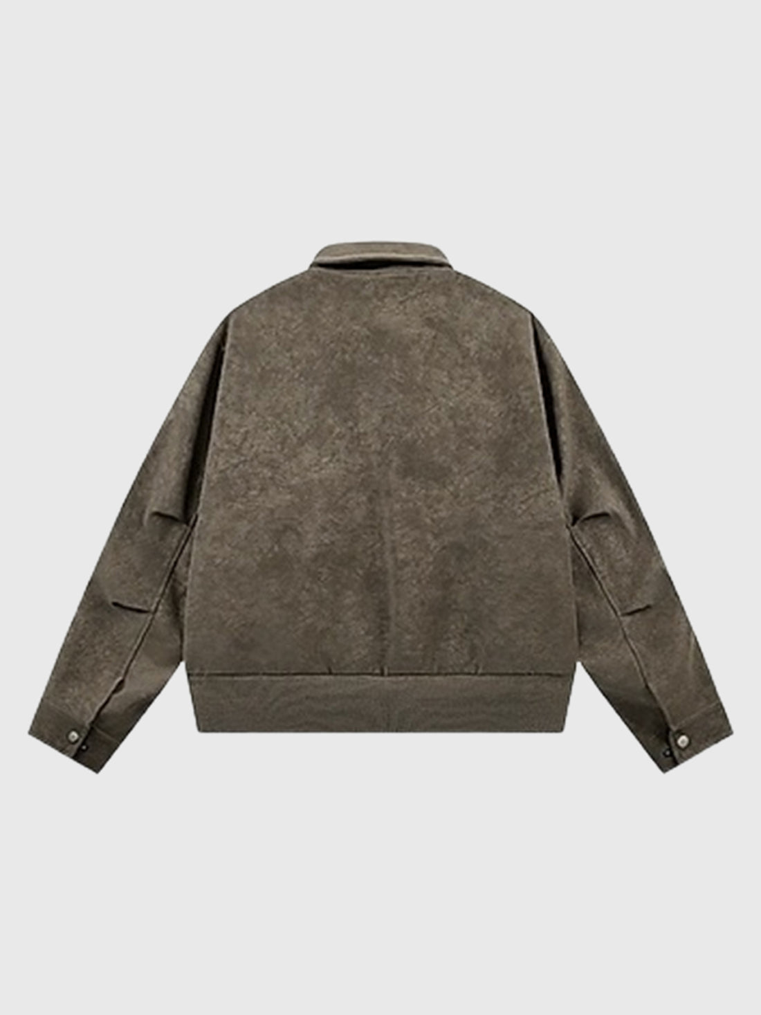 Co-ed Dorm Baggy Leather Distressed Jacket - Brown