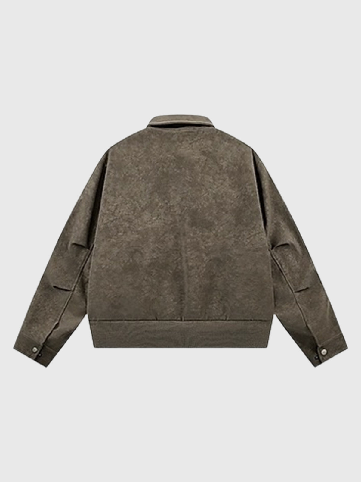 Co-ed Dorm Baggy Leather Distressed Jacket - Brown