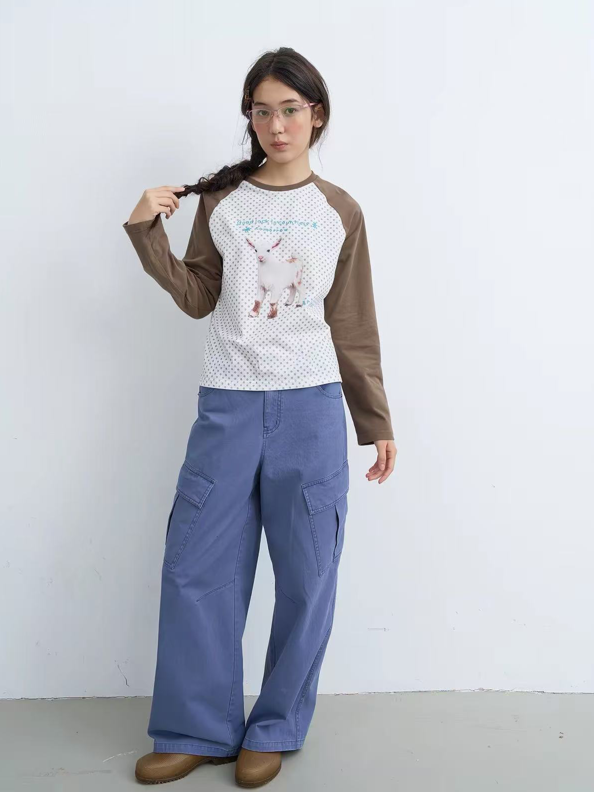 Weekday Outdoor Relaxed Wide-Leg Parachute Cargo Maxi Pants - Blue