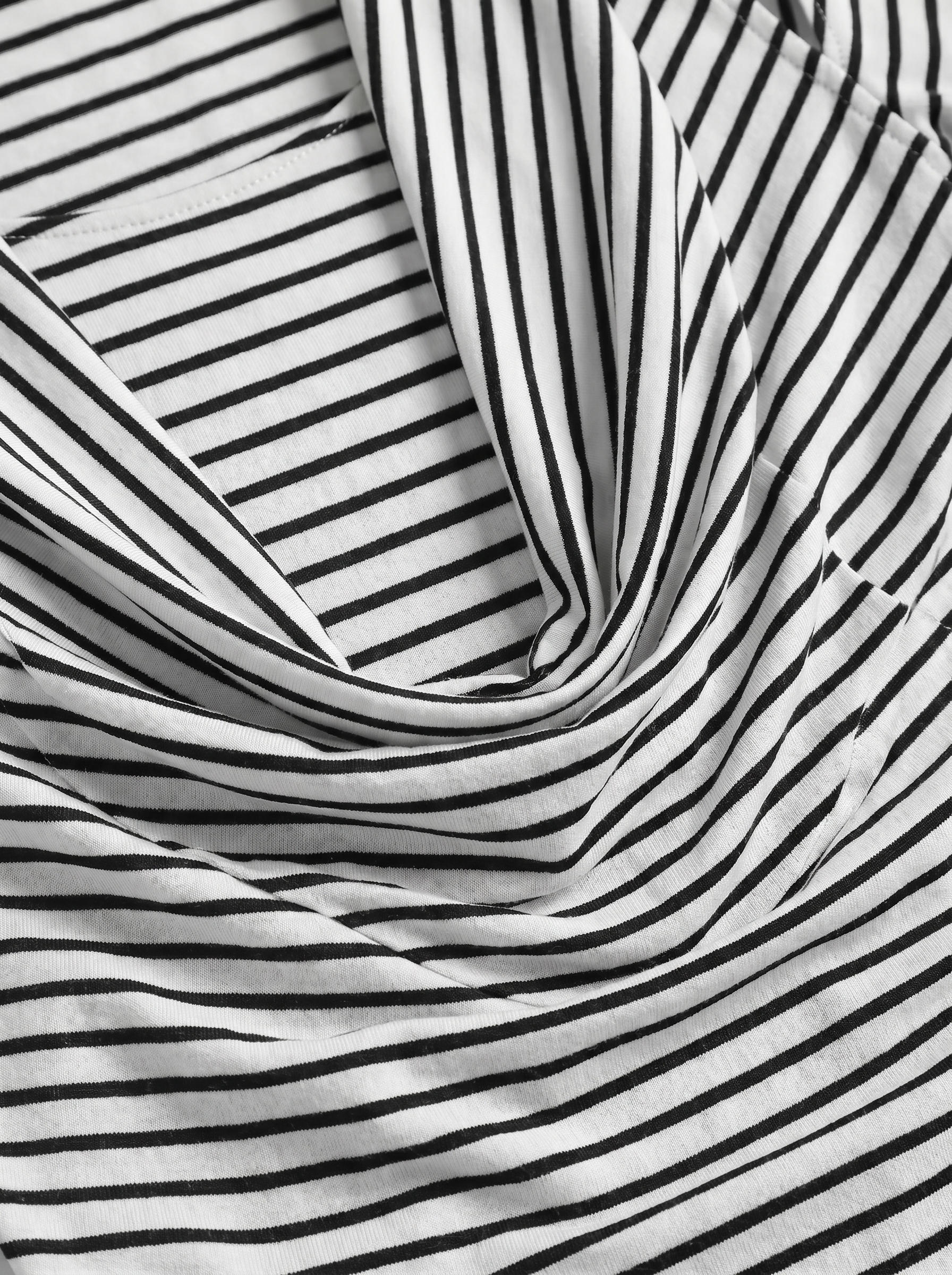 Brick Lane Skimming Stripe Cut Out Long Sleeve - Zebra