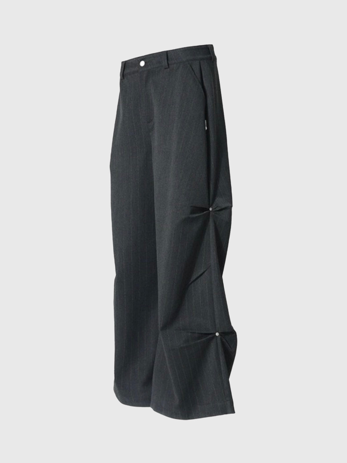 Low Key Signal Stripe Suit Pants – Dark Grey